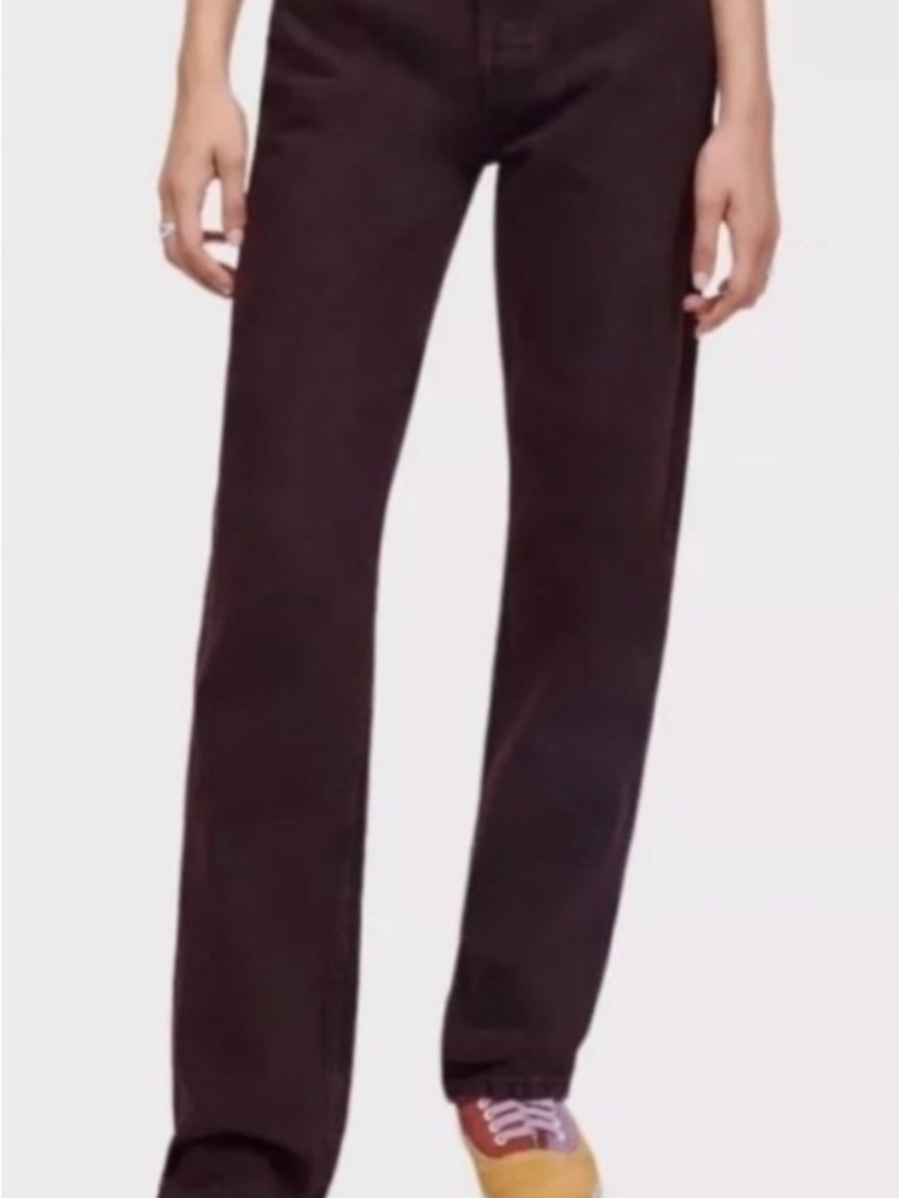 Re/Done 90s High Rise Loose Jeans in Wine Dipped